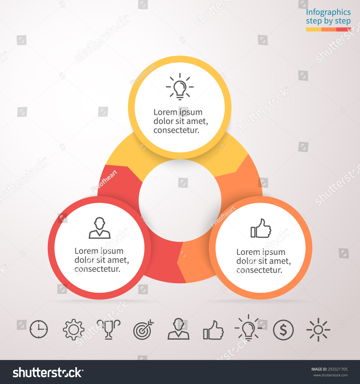 Infographics Step By Step Universal Abstract Element Of Chart Graph Diagram With 3 Steps Step By Step Infographic Template