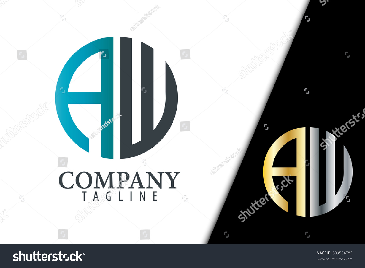 Initial Letter Aq Linked Circle Logo Stock Vector Royalty Free