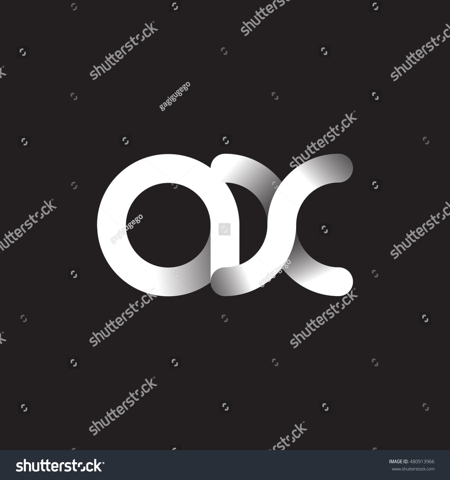 Initial Letter Ax Linked Circle Lowercase Stock Vector Royalty Free