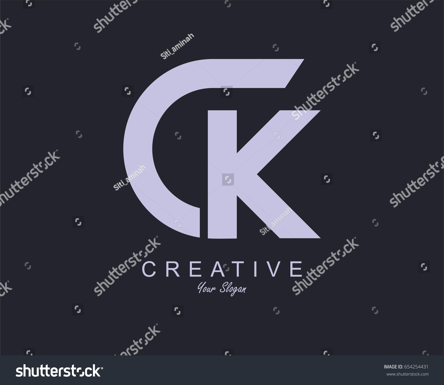 Initial Letter Ck Logo Design Vector Stock Vector Royalty Free