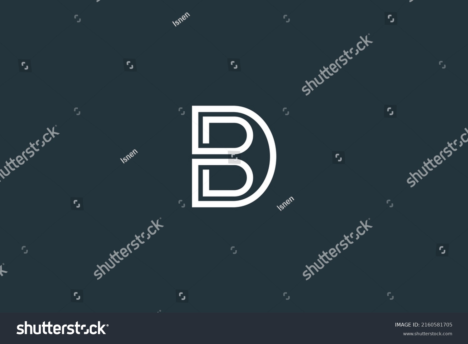 Initial Letter Db Bd Logo Design Stock Vector Royalty Free 2160581705