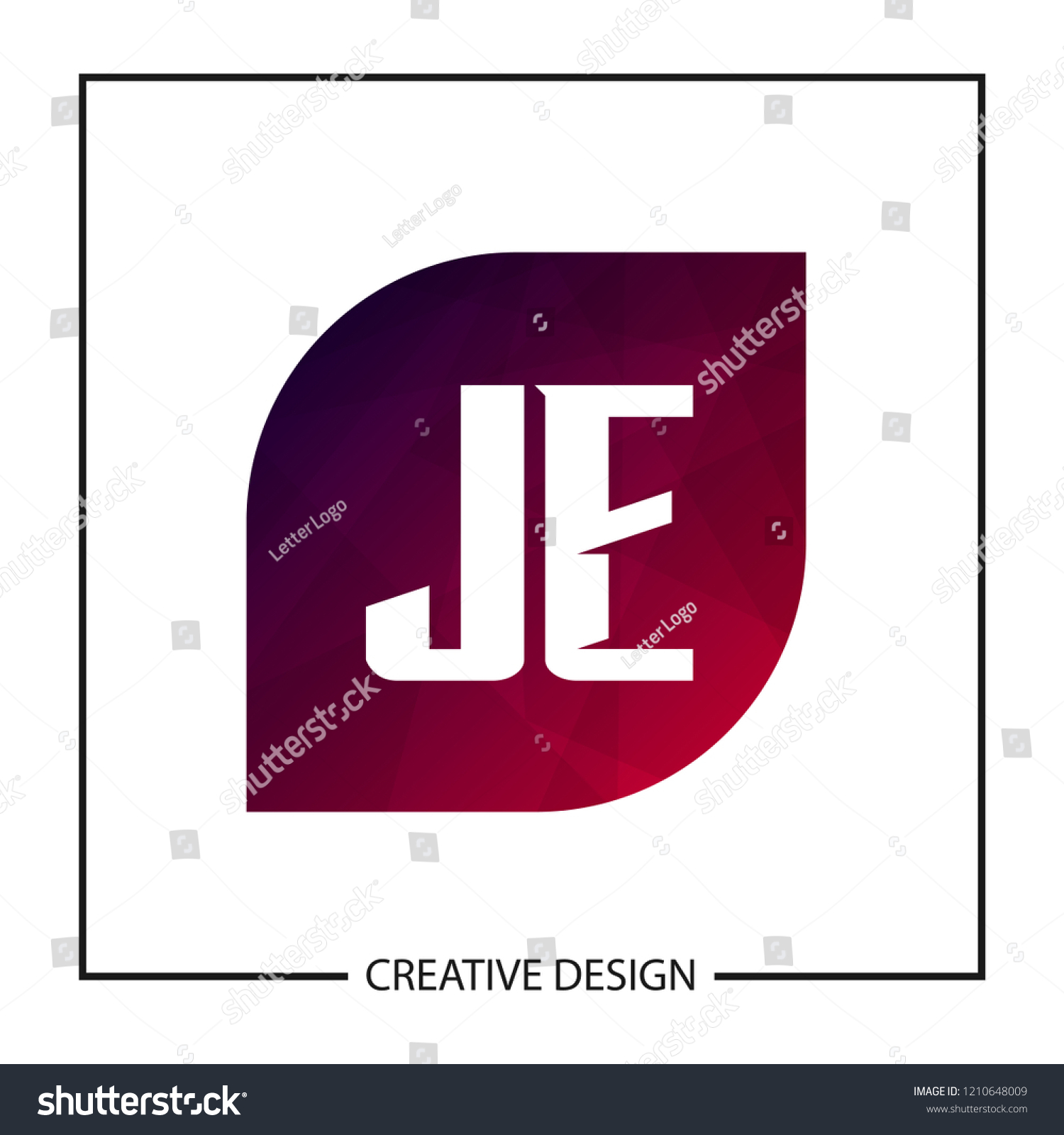 Initial Letter Je Logo Template Design Stock Vector Royalty Free