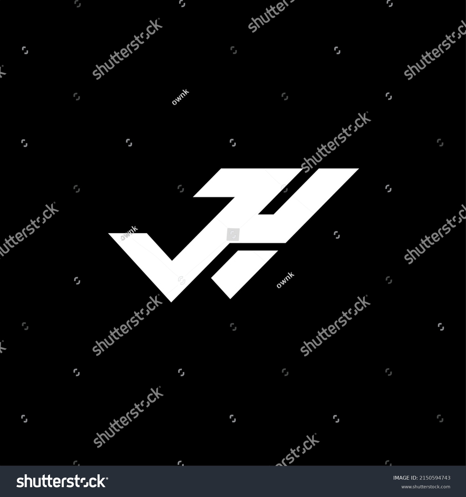 Initial Letter Jh Monogram Logo Template Stock Vector Royalty Free