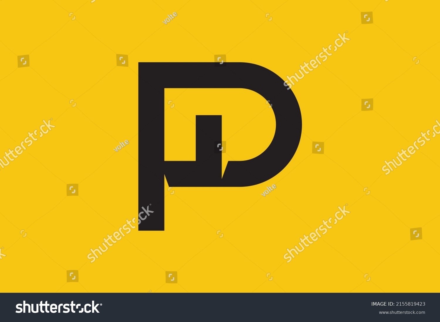 Initial Np Pn Modern Monogram Elegant Stock Vector Royalty Free