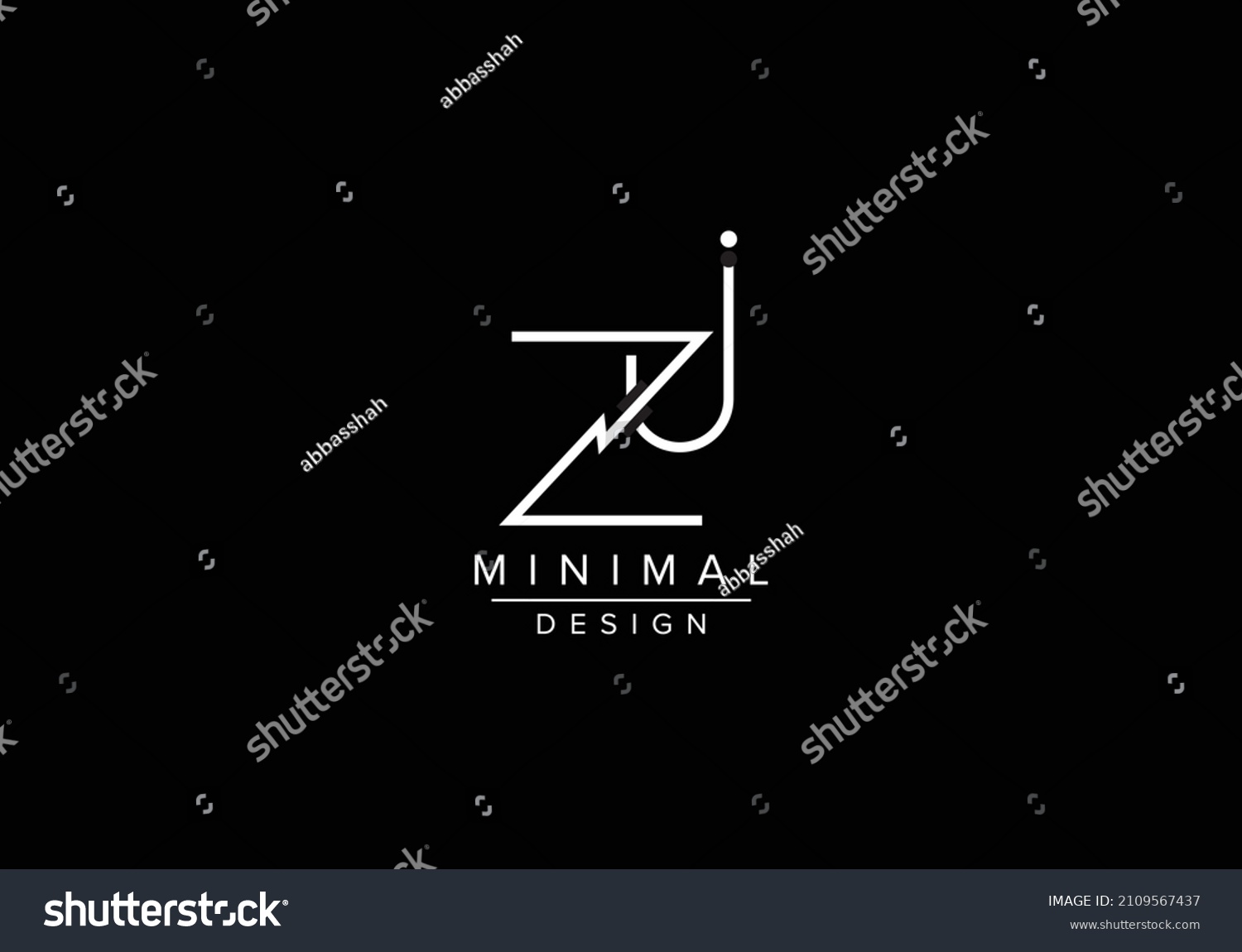 Initials Alphabet Letters Zj Jz Monogram Stock Vector Royalty Free