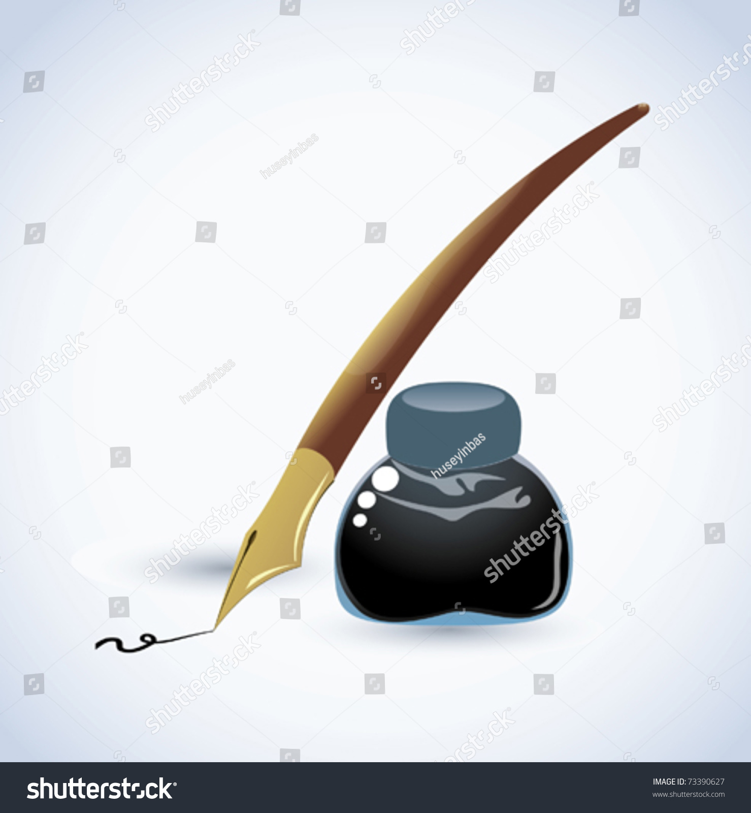 Ink Pen Stock Vector Illustration 73390627 : Shutterstock