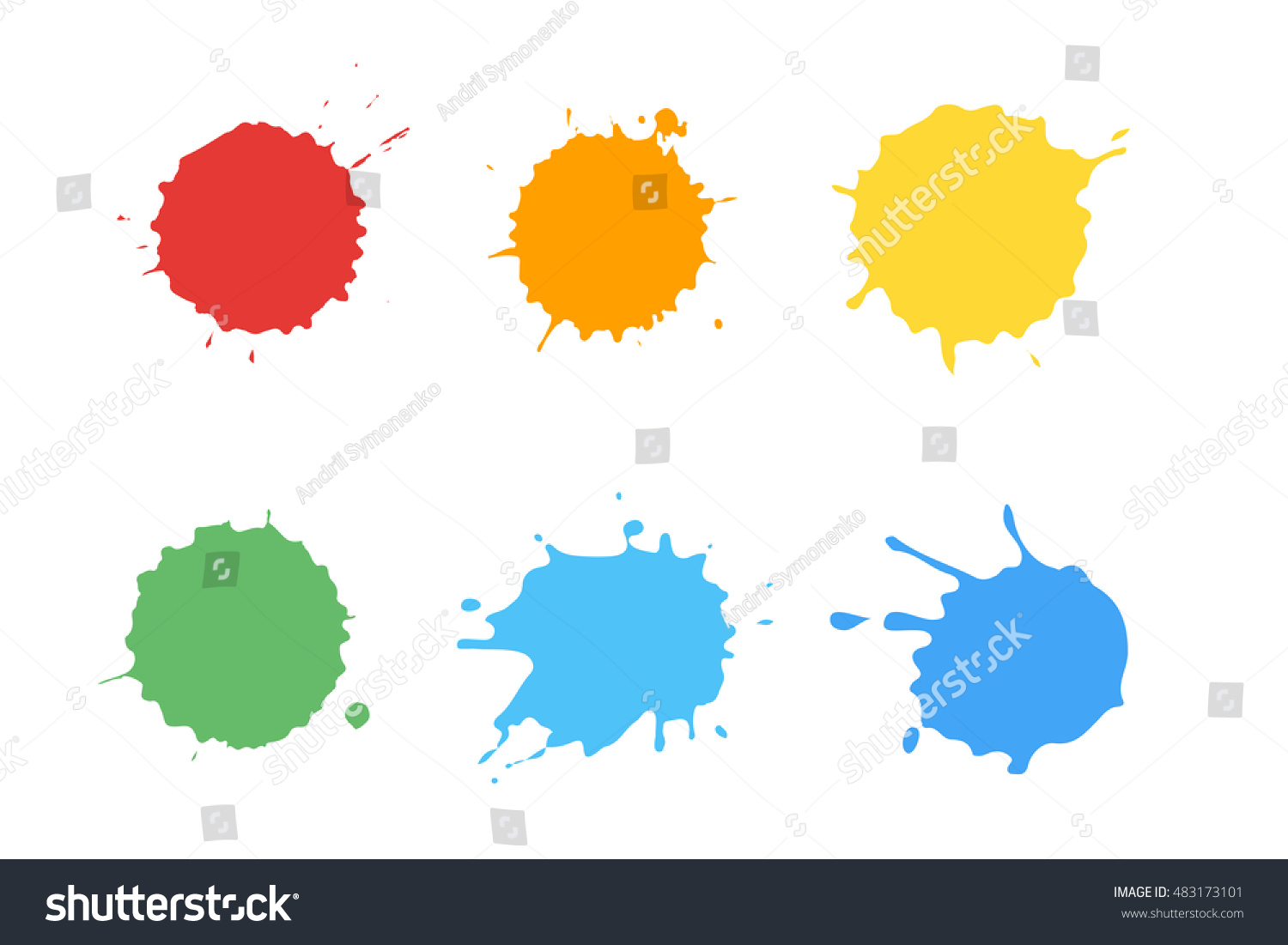 Ink Splatter Set Stock Vector Royalty Free Shutterstock