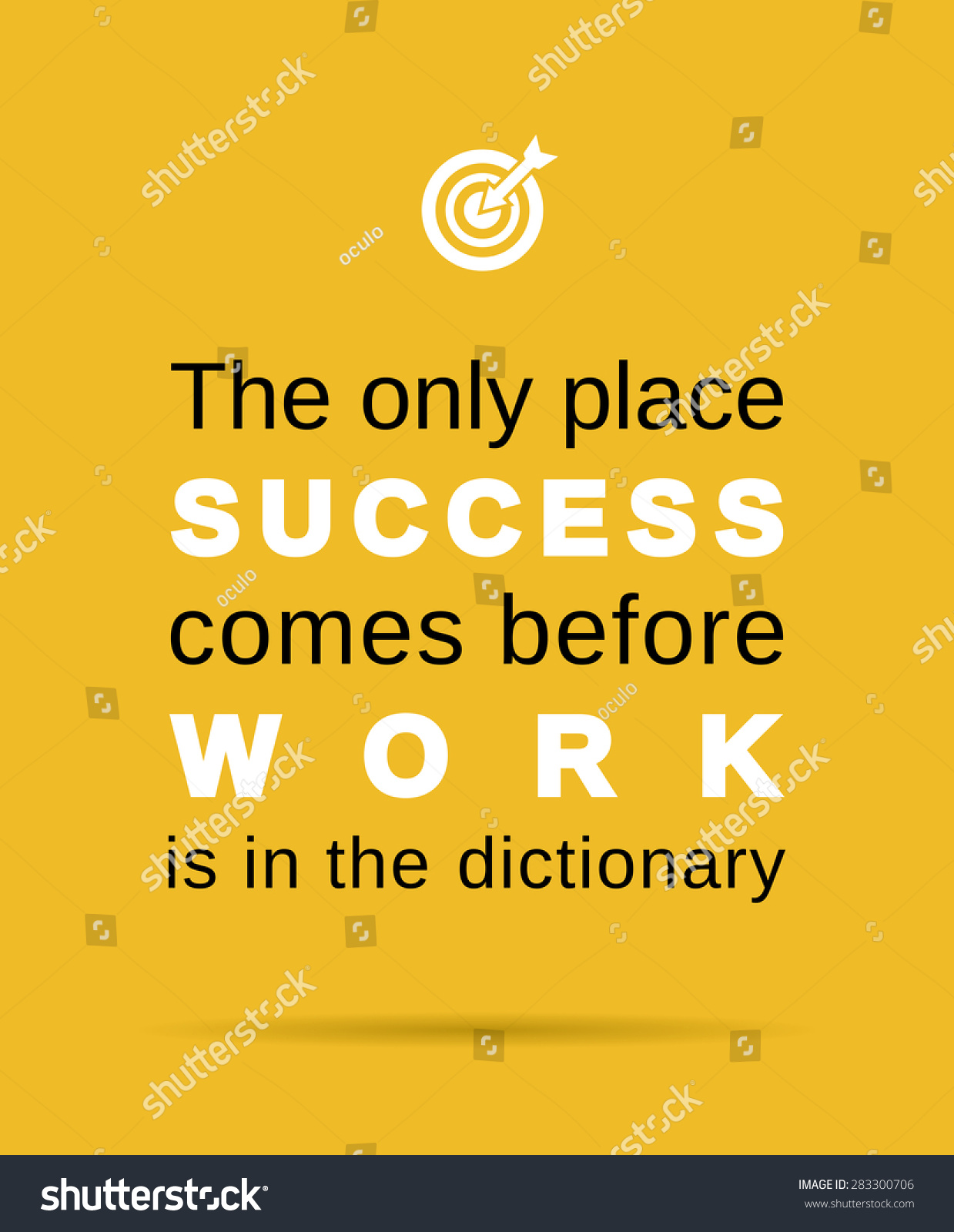 Inspirational Work And Success Business Quote Stock Vector Illustration
