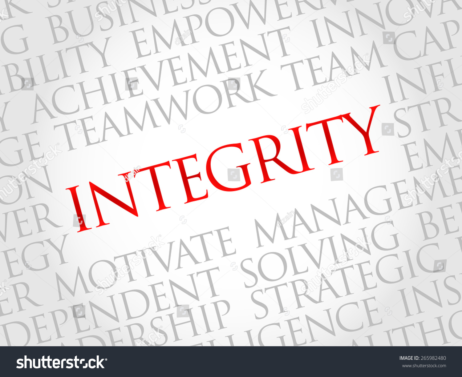 Integrity Word Cloud Business Concept Stock Vector Royalty Free