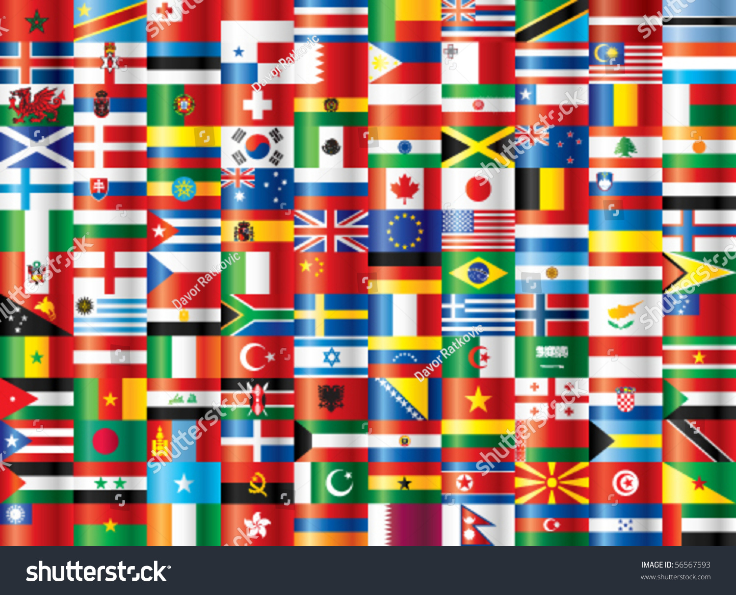 International Flags Vector. 130 Flags. - 56567593 : Shutterstock