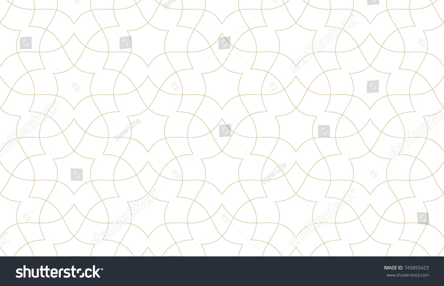 Intersecting Curved Elegant Fine Lines Scrolls Stock Vector Royalty