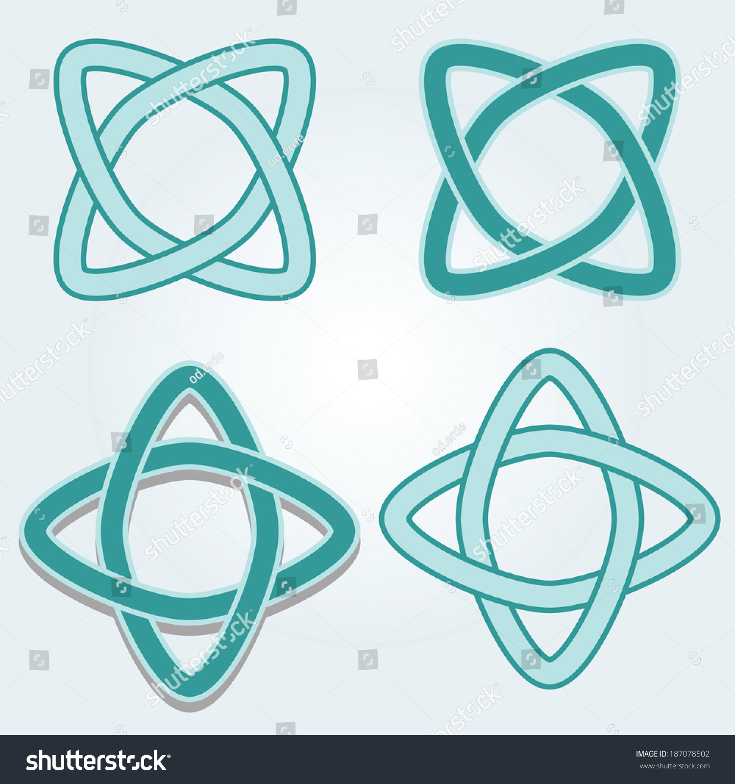 Intertwined Ellipses Vector Unity Symbol Elements For Your Design