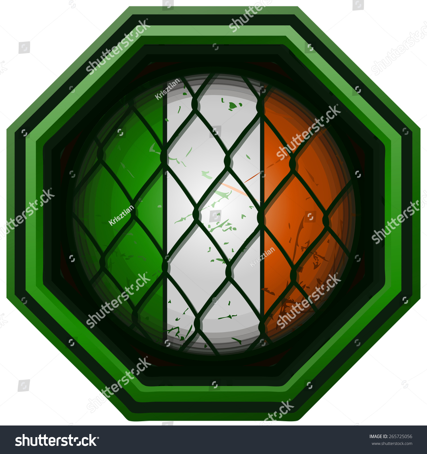 stock-vector-ireland-flag-mma-octagon-si