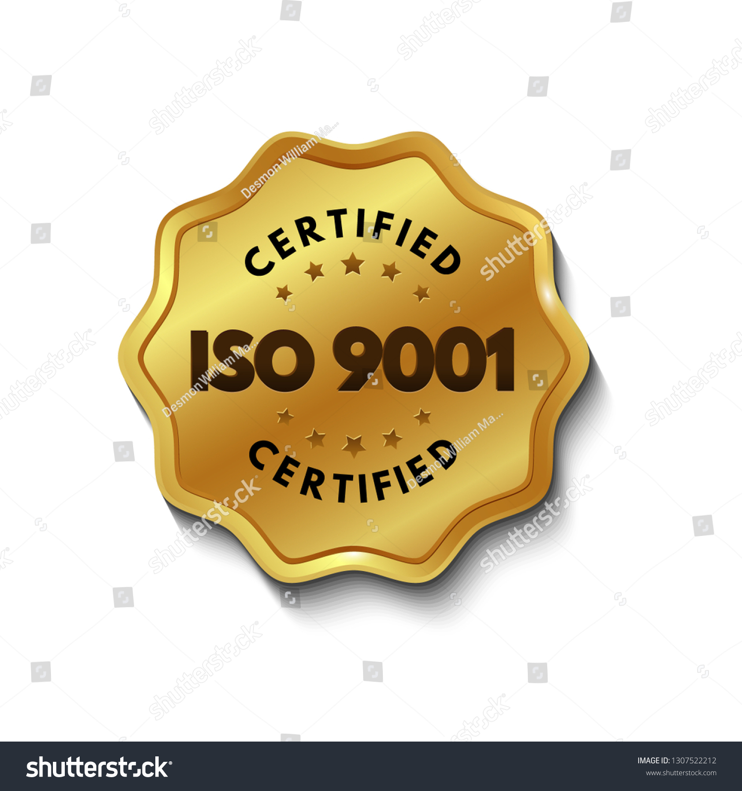 Iso Certified Golden Label Vector