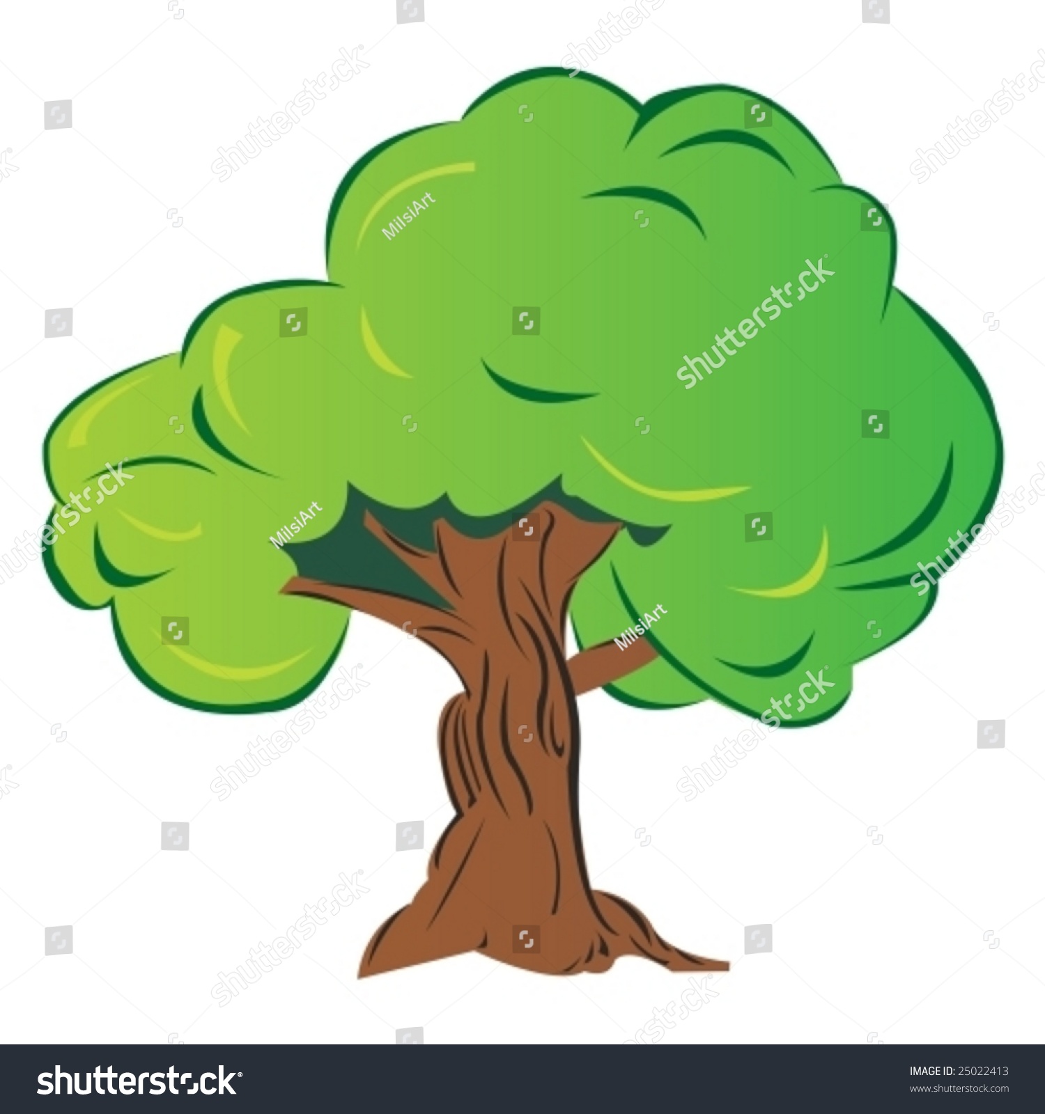 Isolated Cartoon Tree Vector Illustration 25022413 Shutterstock 3437