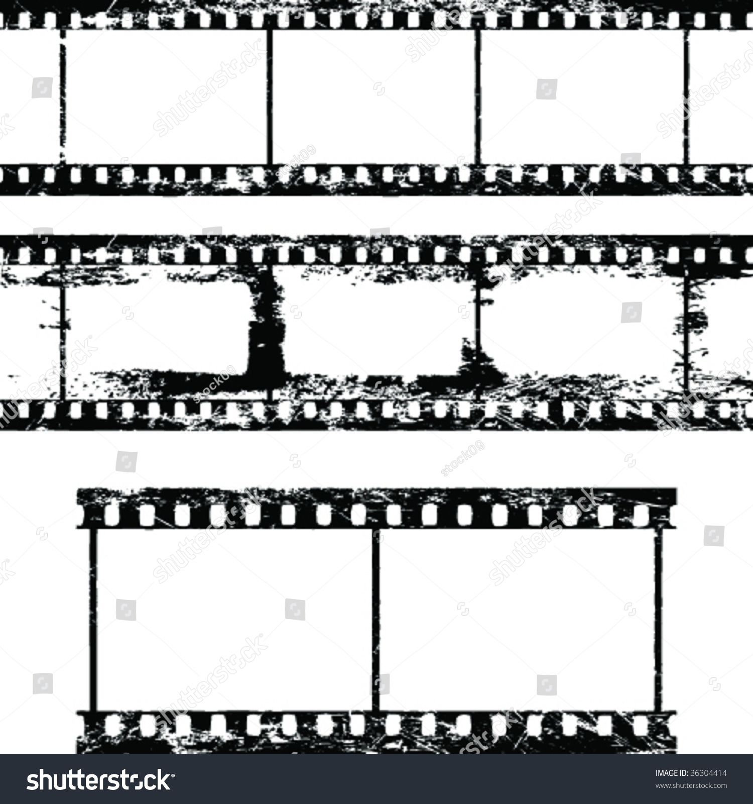 Isolated Film Frame Vector Collection - 36304414 : Shutterstock
