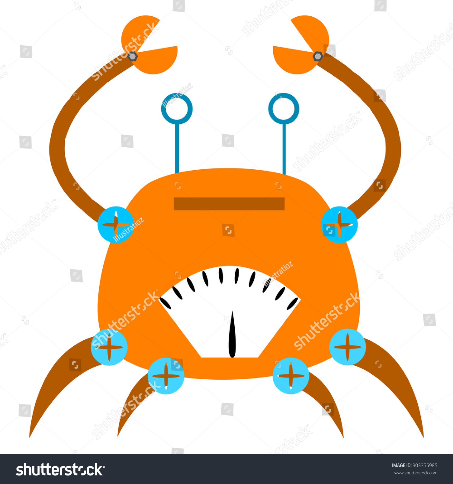 Isolated robot toy on a white background Vector illustration Isolated robot toy on a white background Vector illustration