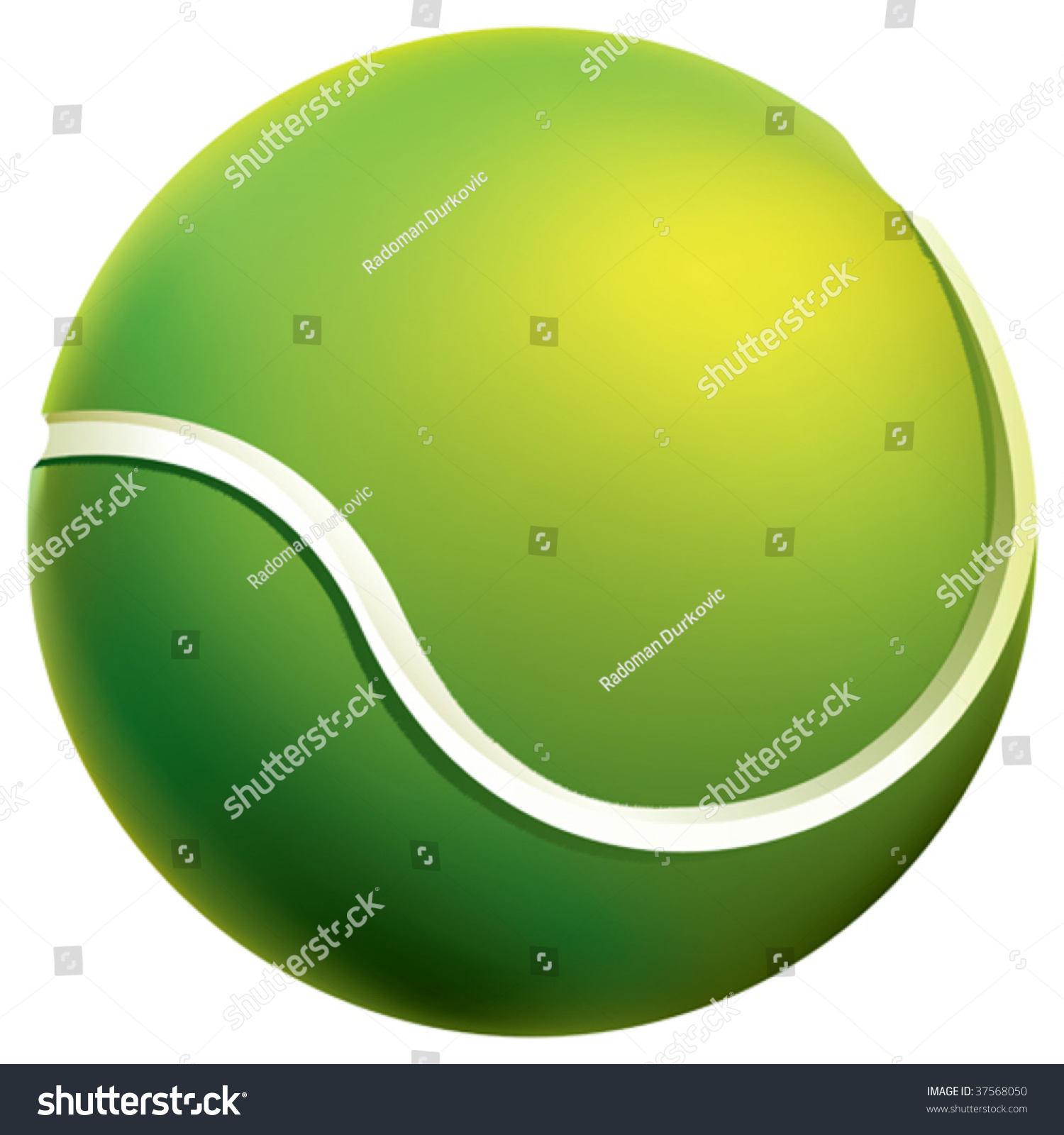 Isolated Tennis Ball. Vector Illustration. - 37568050 : Shutterstock