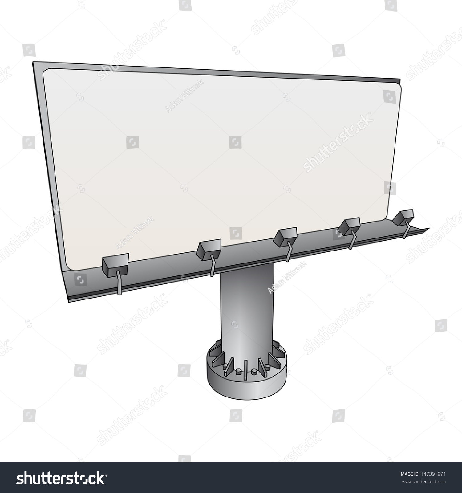 Isolated Top Perspective Billboard Vector Drawing Stock Vector