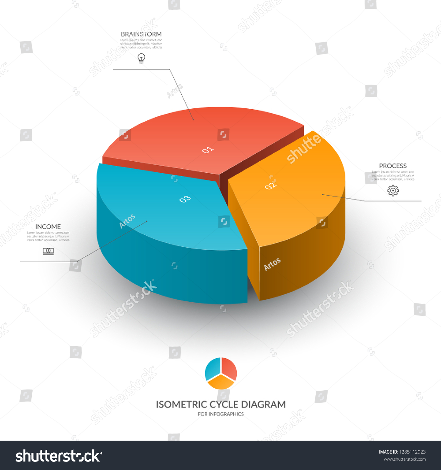 Diagrama De Ciclo Isom Trico Para Infograf As Vector De Stock Libre