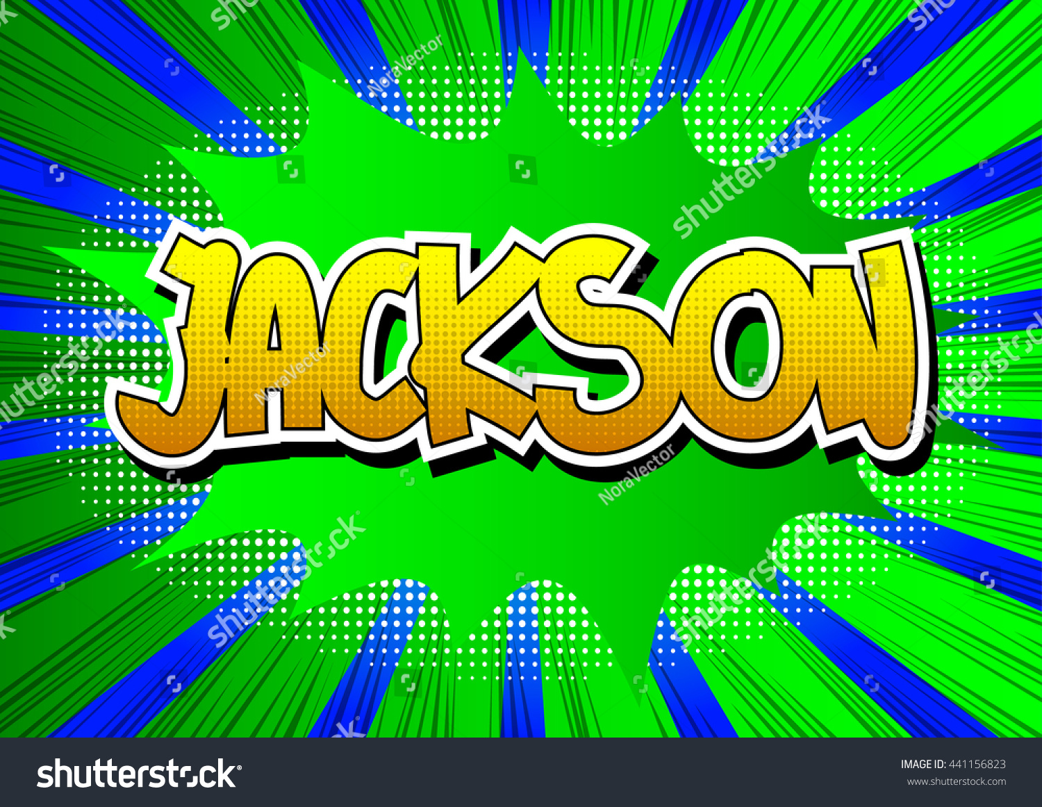 Jackson Comic Book Style Word Stock Vector 441156823 Shutterstock