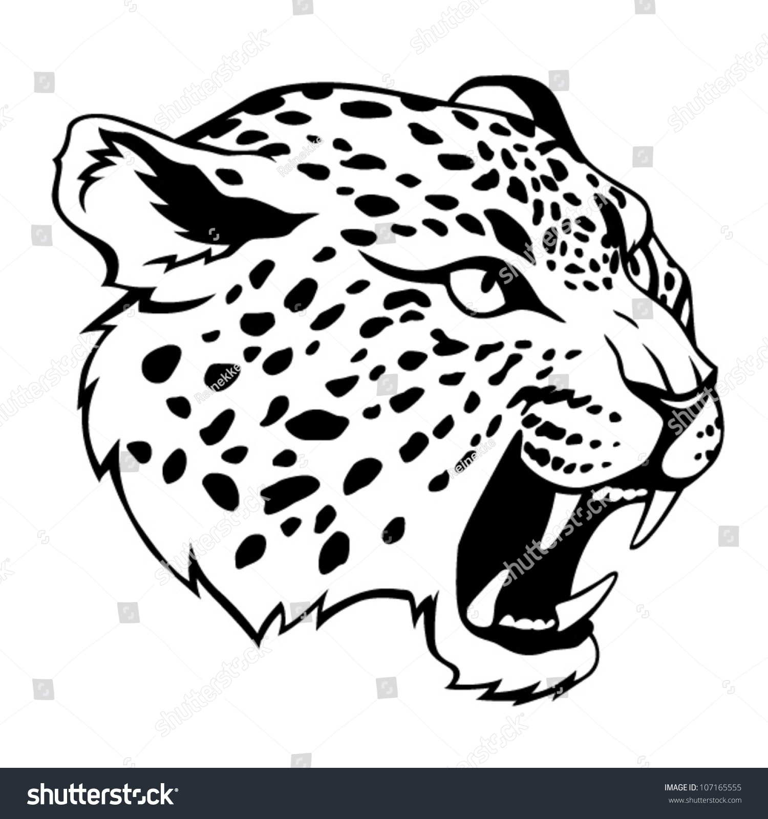 Jaguar Head Banco de ilustração vetorial 107165555 Shutterstock