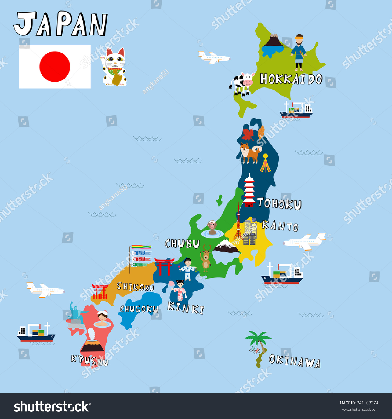 clipart map of japan - photo #33