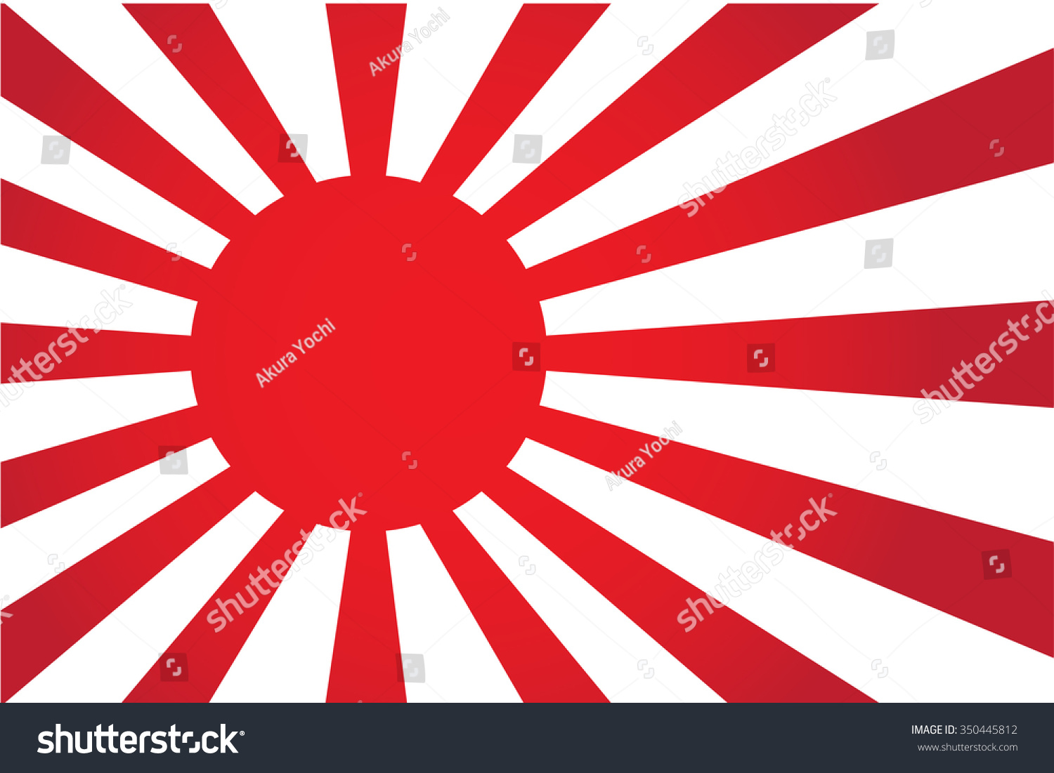 Japanese Sun Stock Vector Illustration 350445812 : Shutterstock