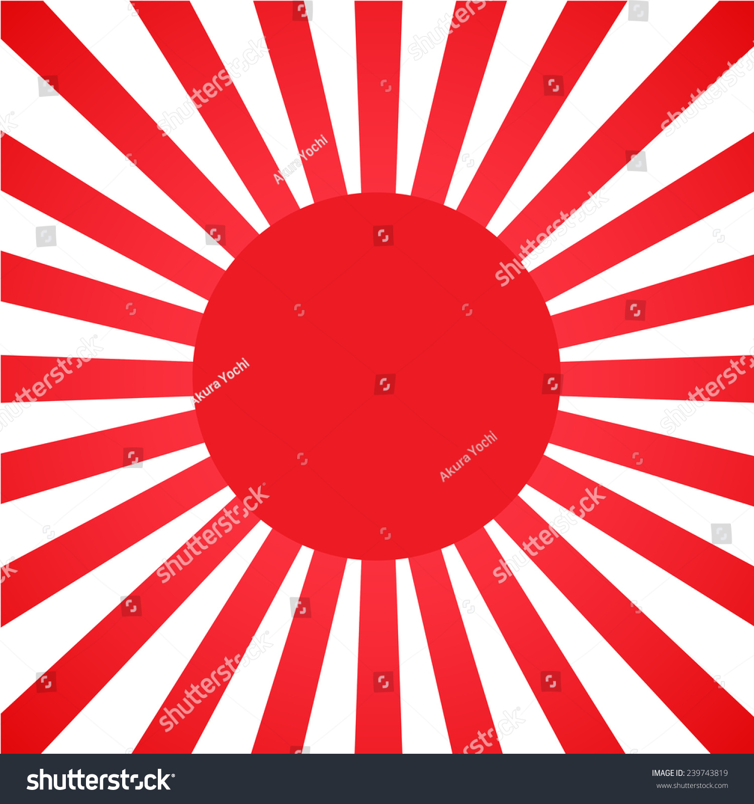 Japanese Sun Background Stock Vector 239743819 - Shutterstock