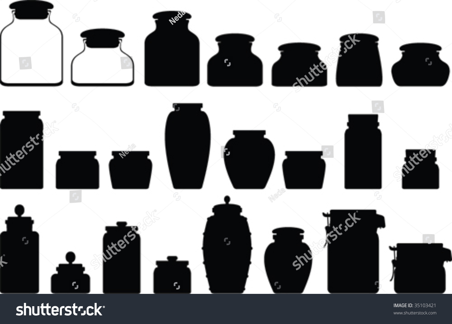 Jar Vector Collection 35103421 Shutterstock 