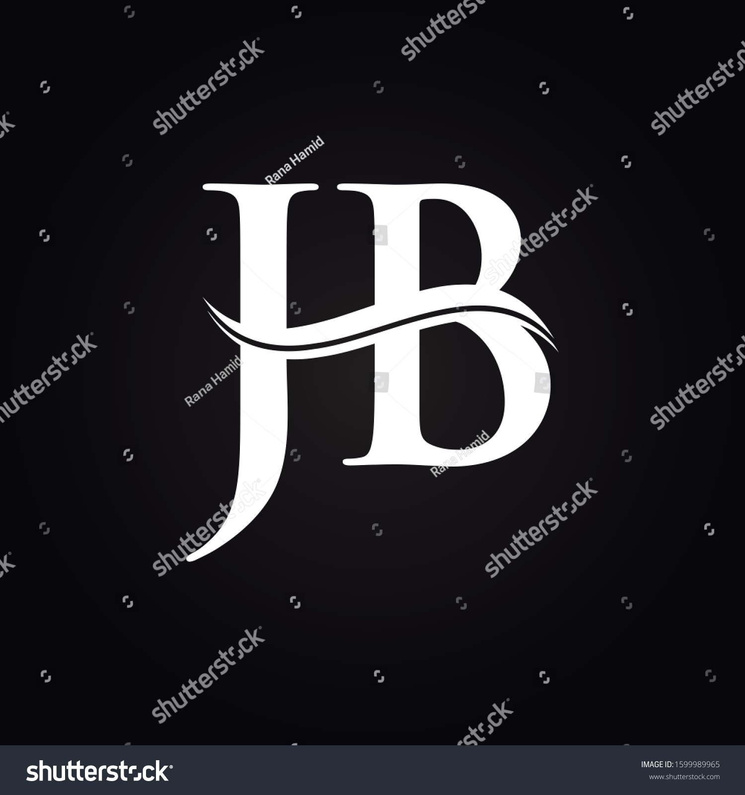 Jb Letter Type Logo Design Vector Stock Vector Royalty Free