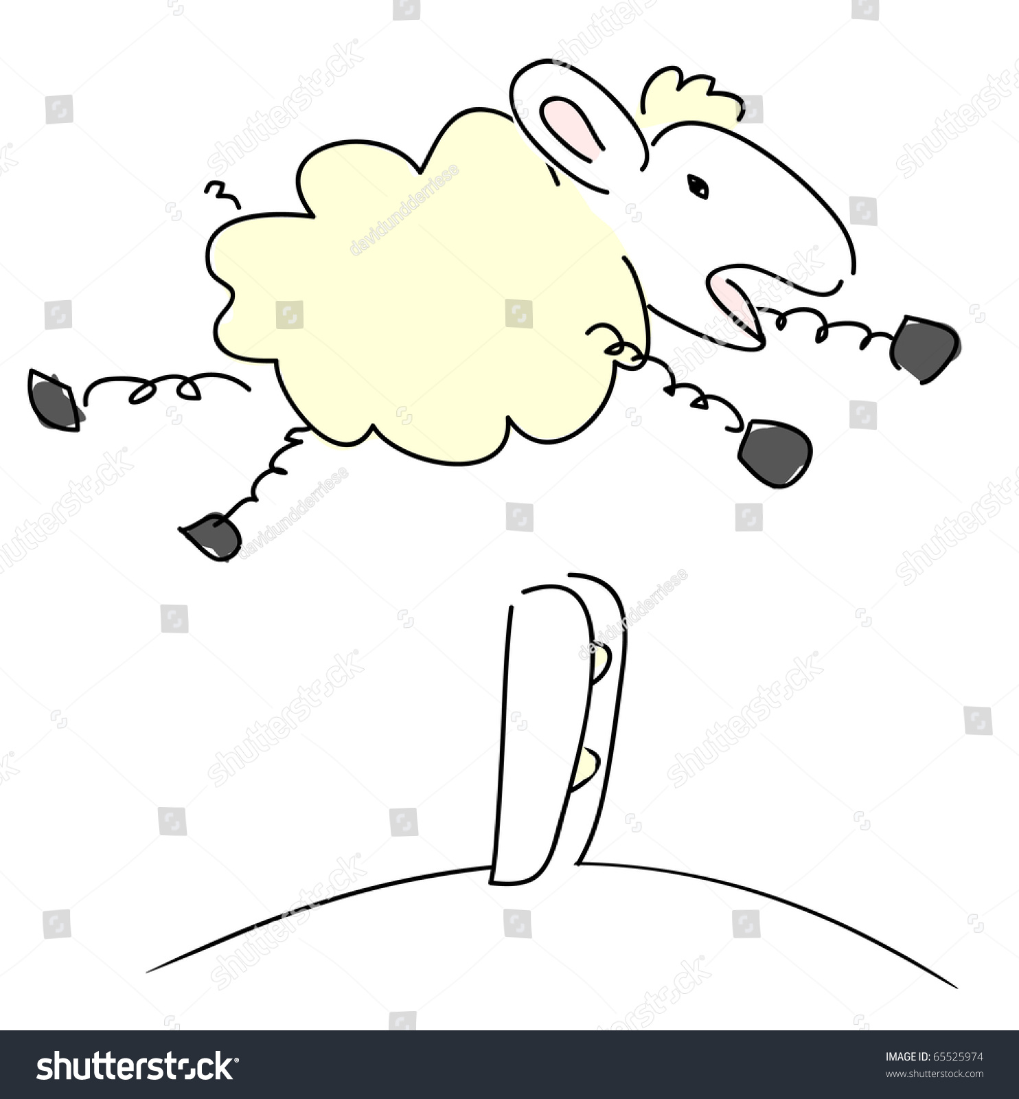 Jumping Sheep - Vector. - 65525974 : Shutterstock
