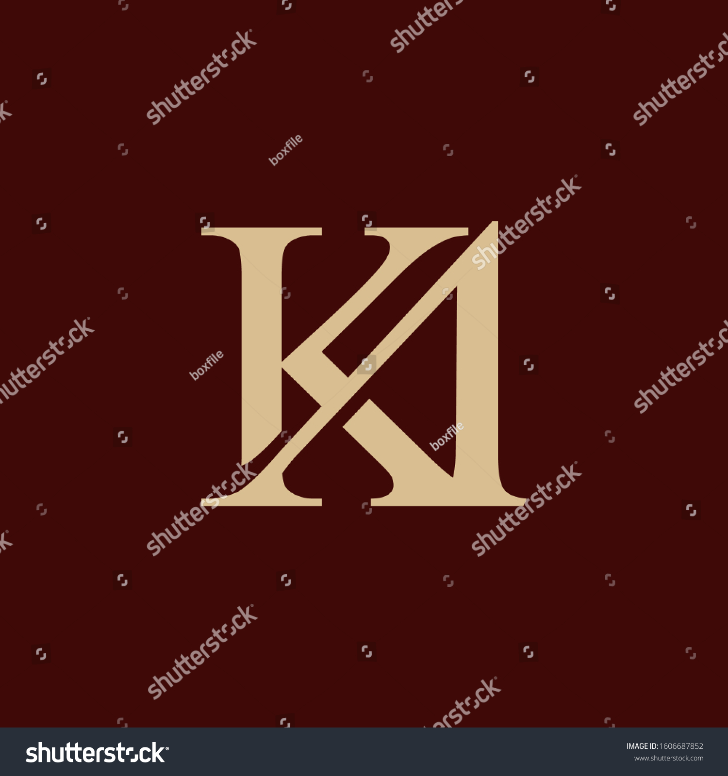 Ka Letter Logo Design Template Vector Stock Vector Royalty Free