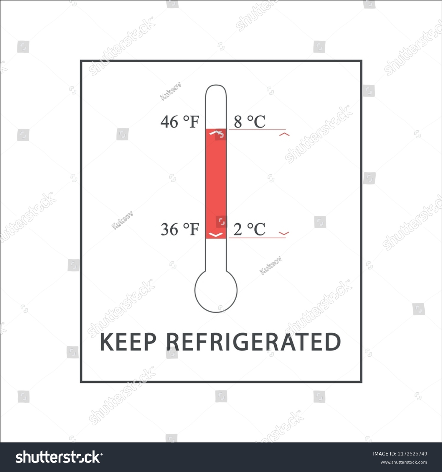 Keep Refrigerated Sign Stamp Food Package Stock Vector Royalty Free