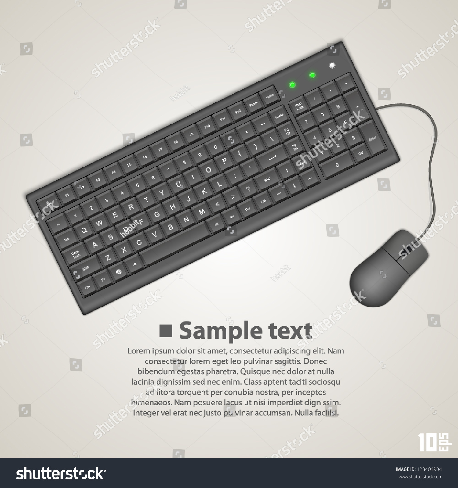 Keyboard Mouse Stock Vector 128404904 - Shutterstock