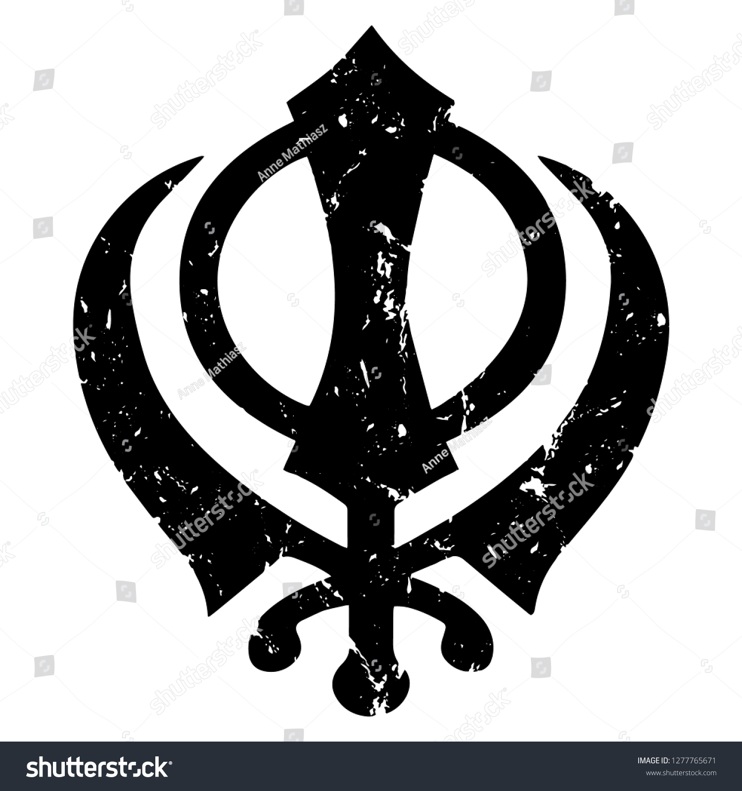 Khanda Sikh Symbol Stock Vector Royalty Free 1277765671 Shutterstock