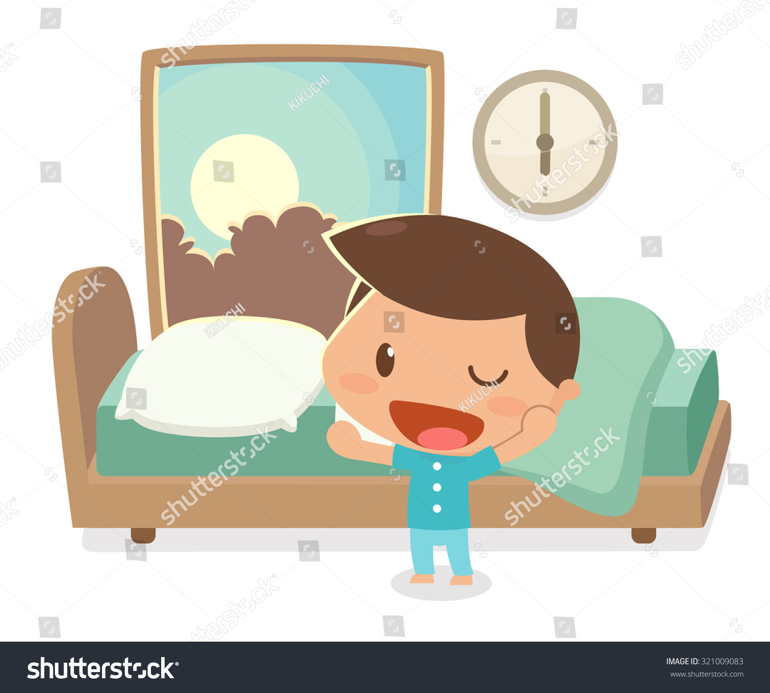 clipart of girl waking up - photo #32