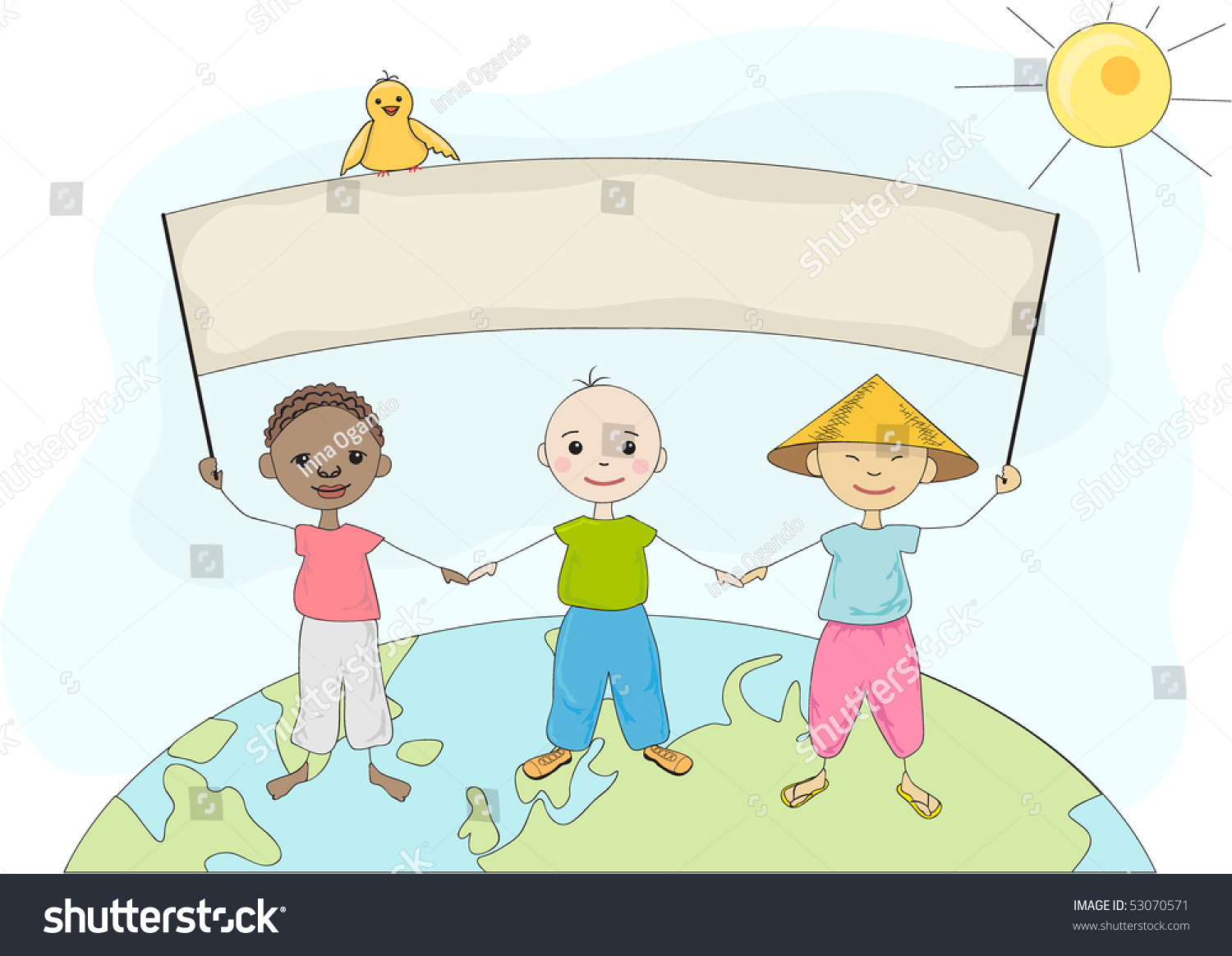 people-of-various-races-holding-hands-stock-vector-illustration-of