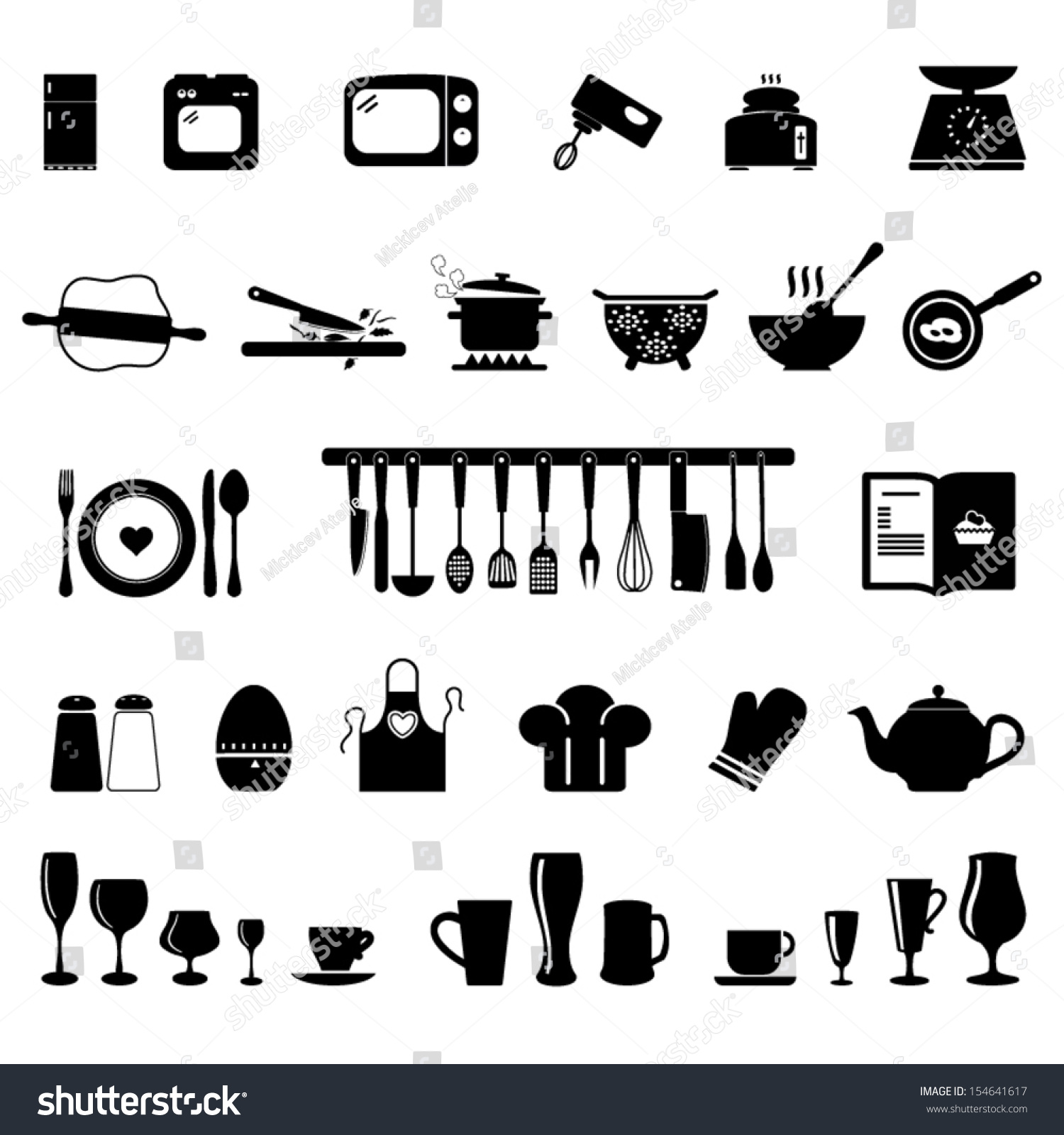 Kitchen Icon Stock Vector Illustration 154641617 : Shutterstock