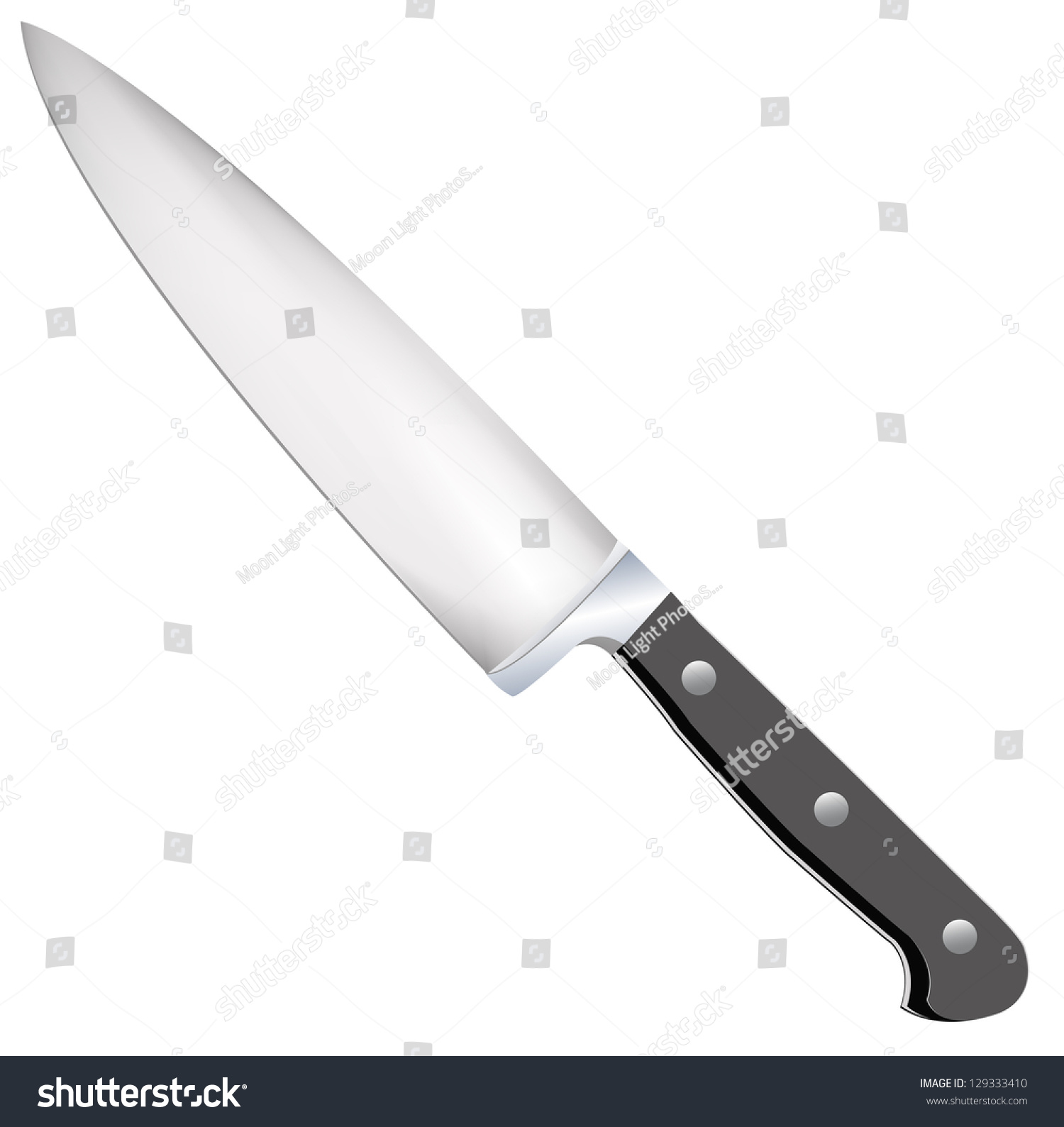 Knife On White Backgroundvector Stock Vector 129333410 - Shutterstock