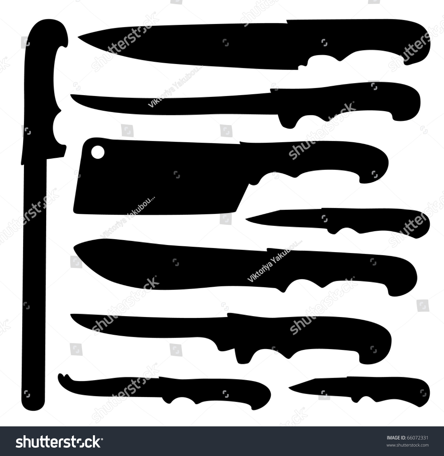 Knife Set Stock Vector Illustration 66072331 : Shutterstock