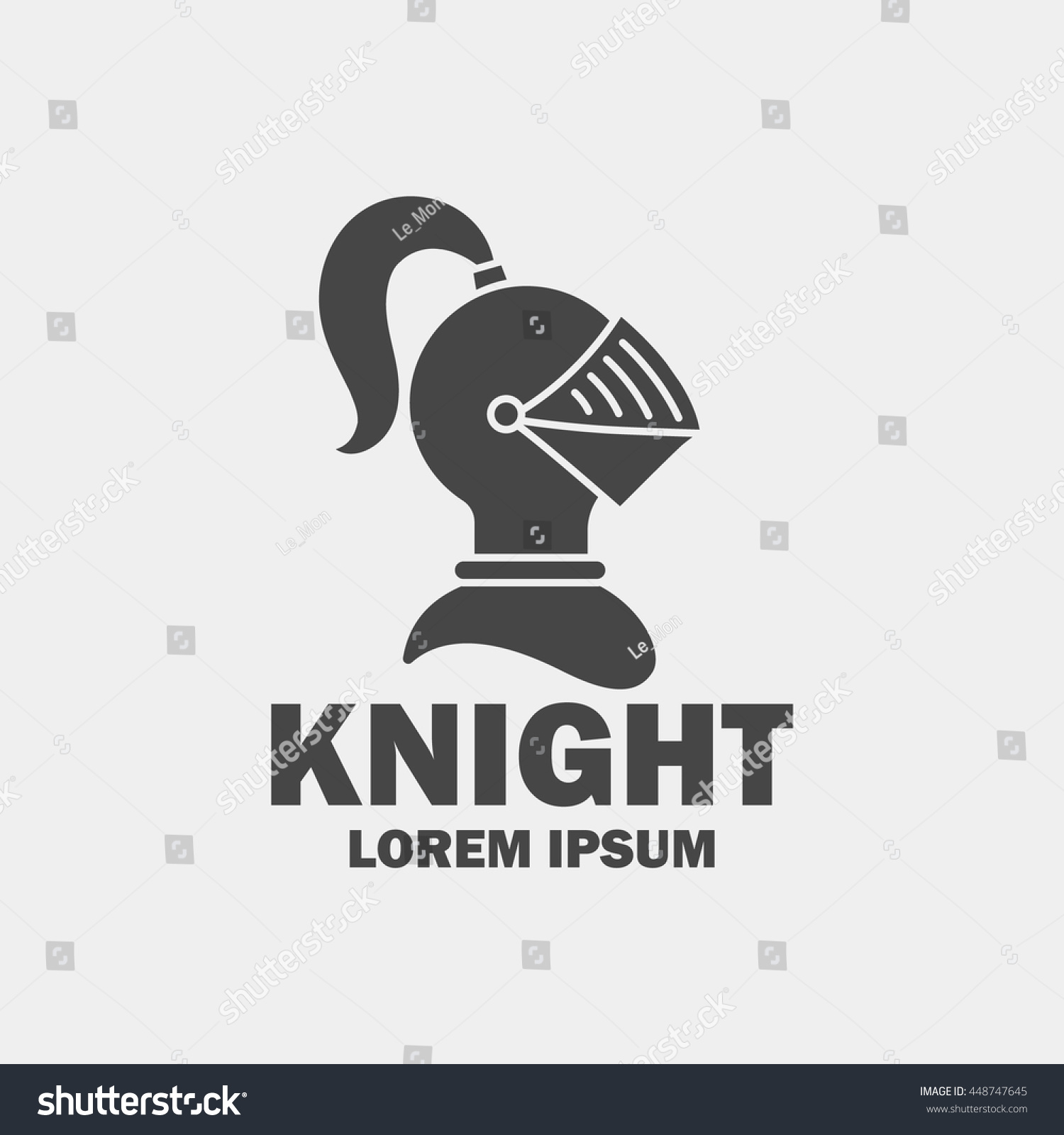 Knight Helmet Logo Stock Vector 448747645 : Shutterstock