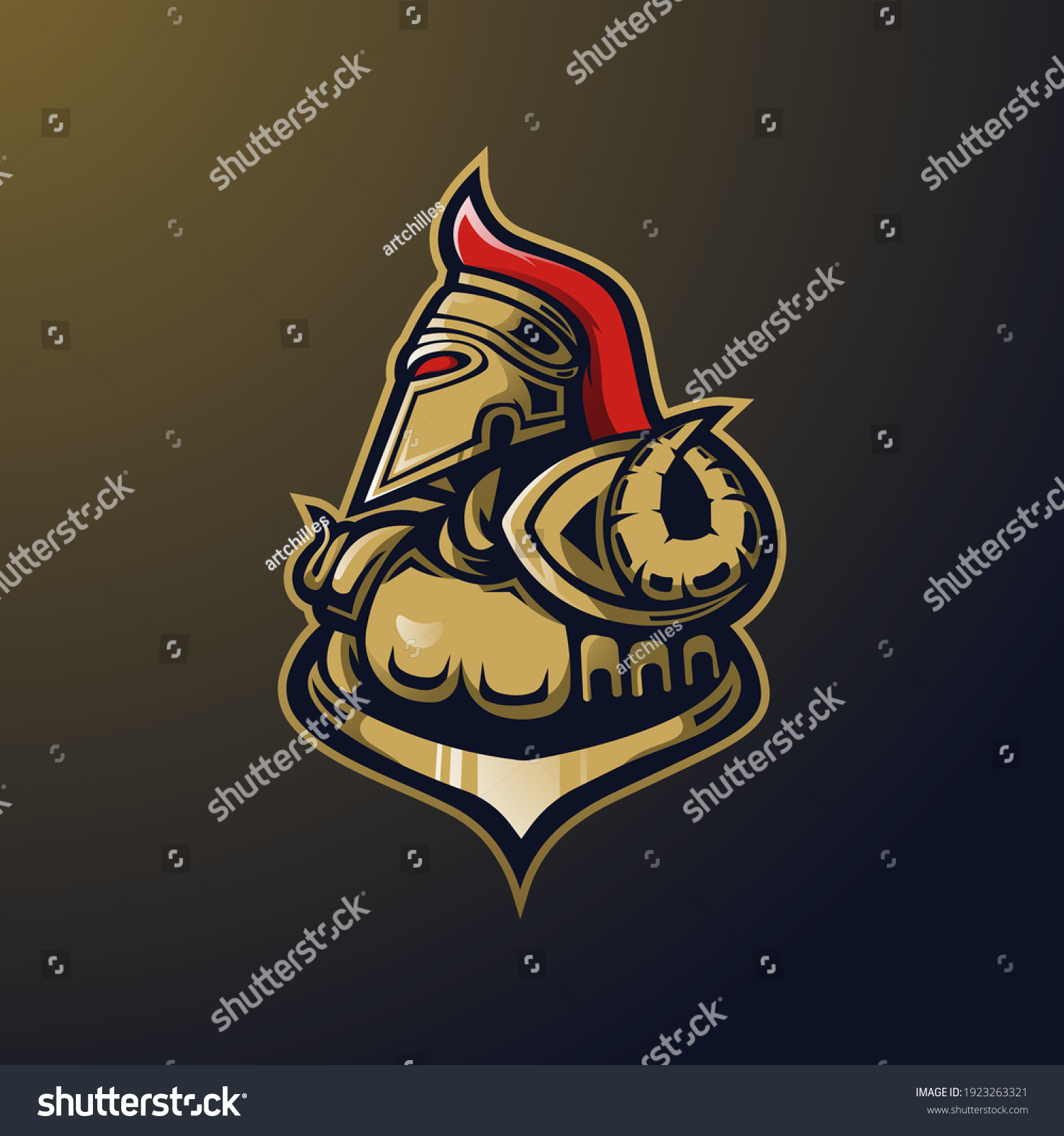 Knight Mascot Logo Design Vector Modern Shutterstock