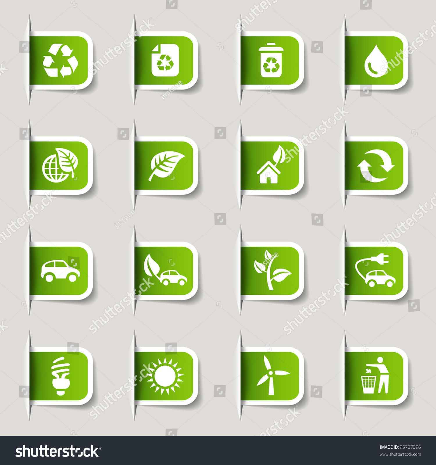 Label Ecological Icons Stock Vector Shutterstock