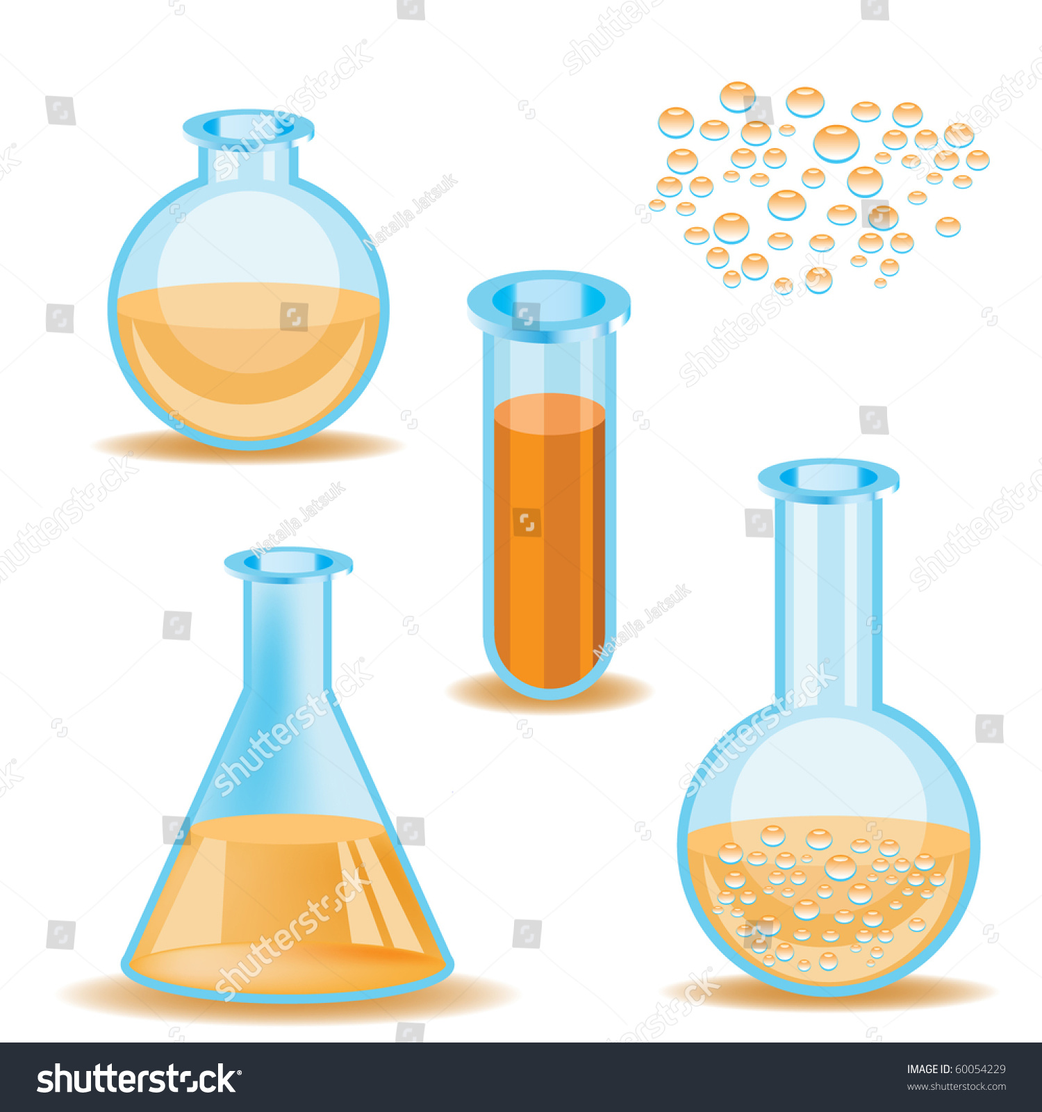 Laboratory Bottles - Vector - 60054229 : Shutterstock