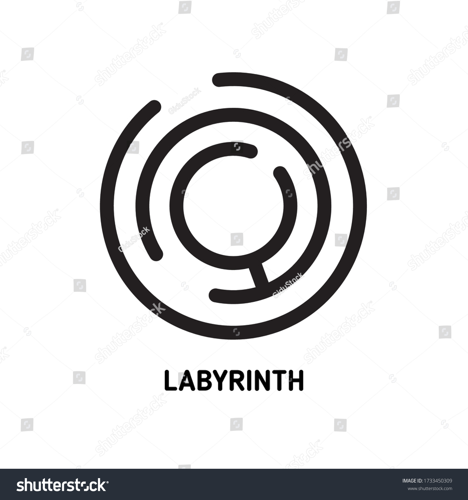 Icono De Laberinto Maze Y Complejidad Vector De Stock Libre De