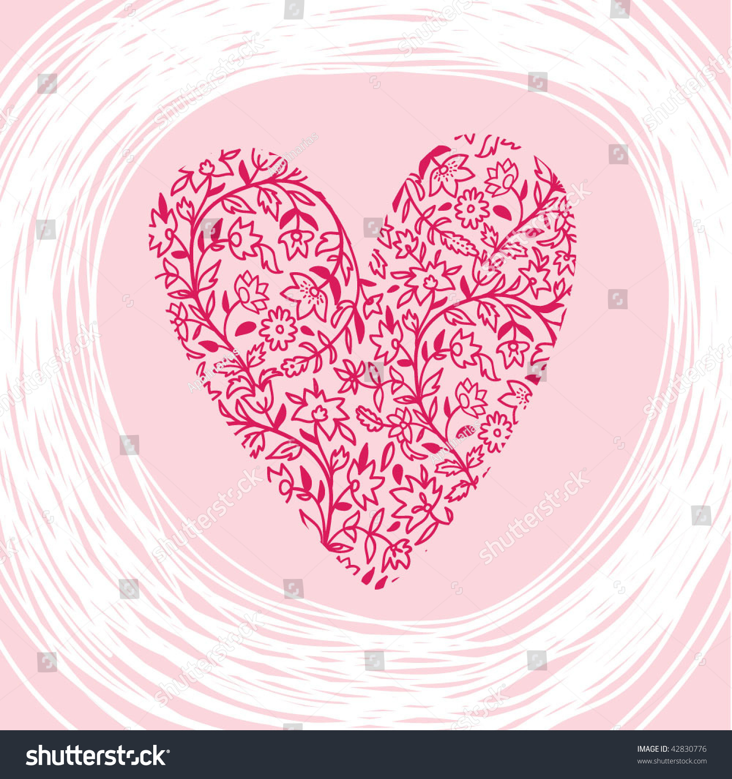 Lacy Heart Stock Vector Illustration 42830776 : Shutterstock