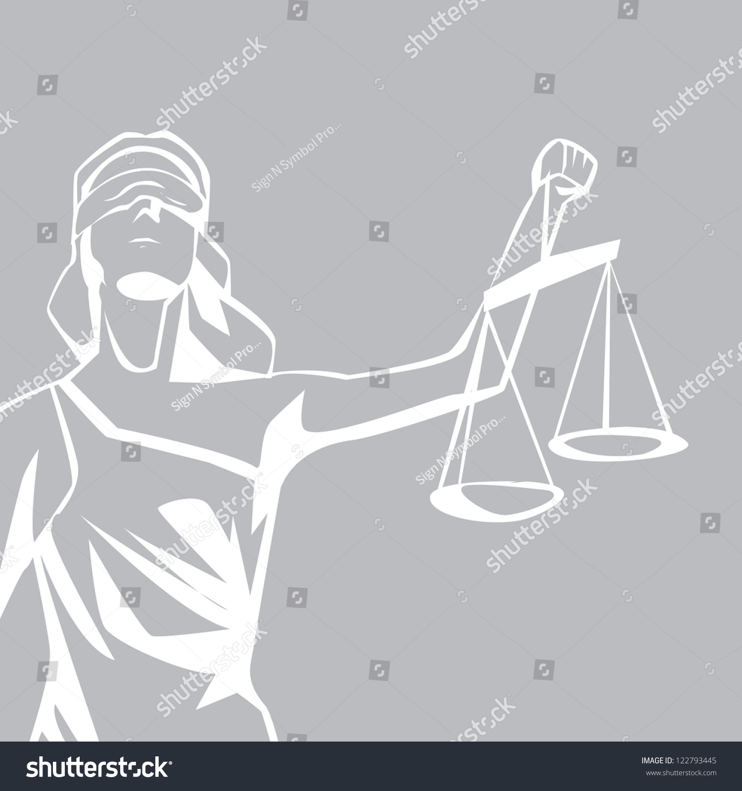 Lady Justice Stock Vector Illustration 122793445 : Shutterstock