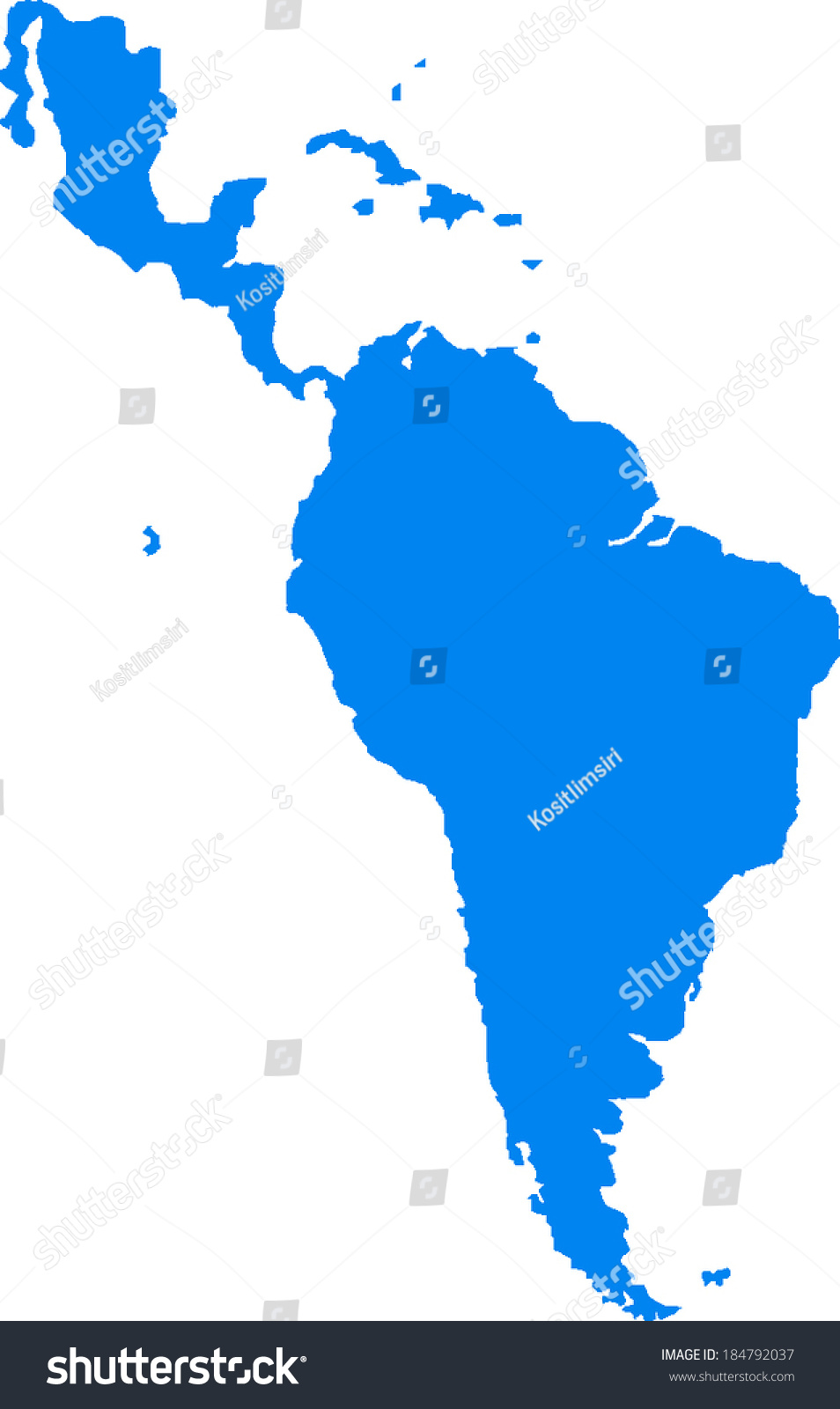 Latin America Vector Map Shutterstock