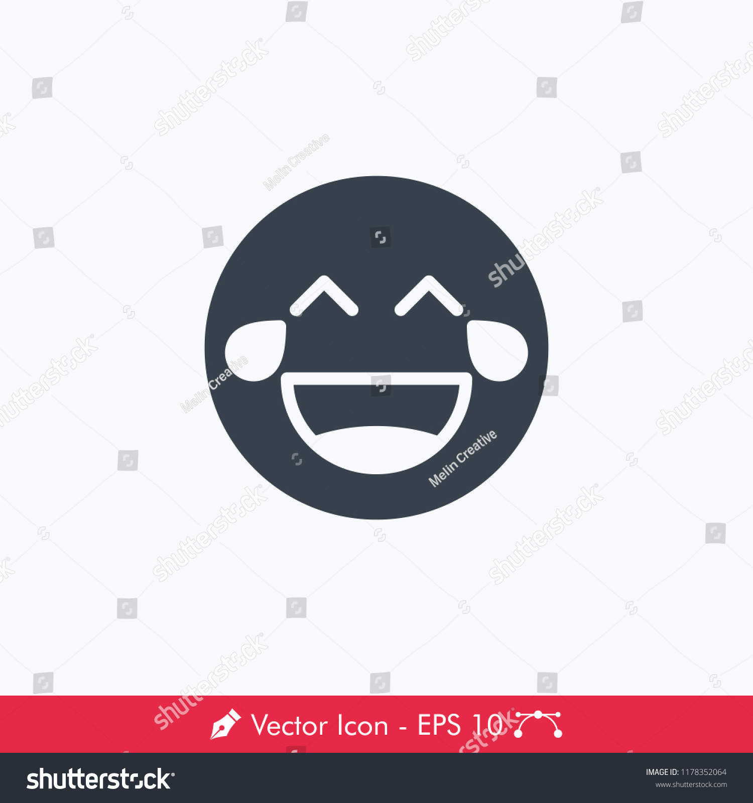 Laugh Out Loud Tears Emoji Emoticon Stock Vector Royalty Free